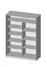 Шафа-купе 2.2 C200 (130х45х200/210/220) S-LINE SENAM